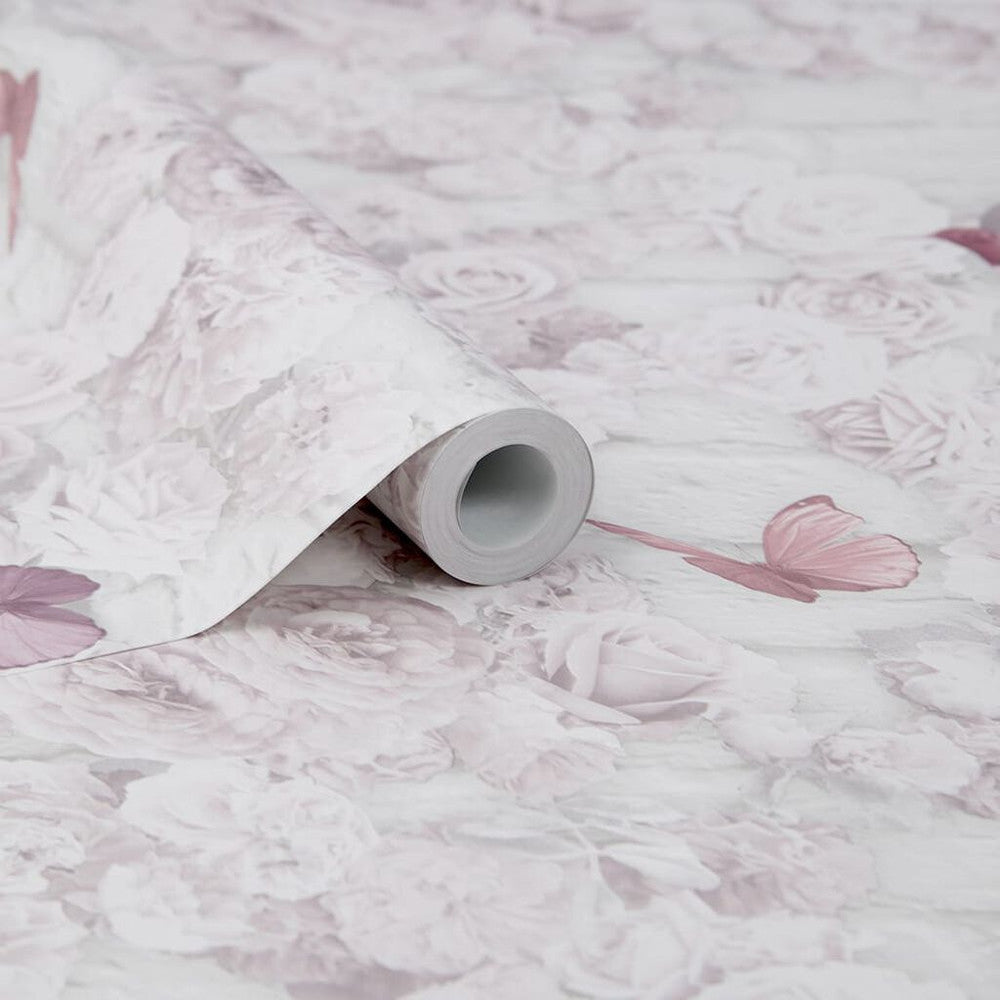 104807 - Flower Wall Wallpaper - White - Superfresco Easy