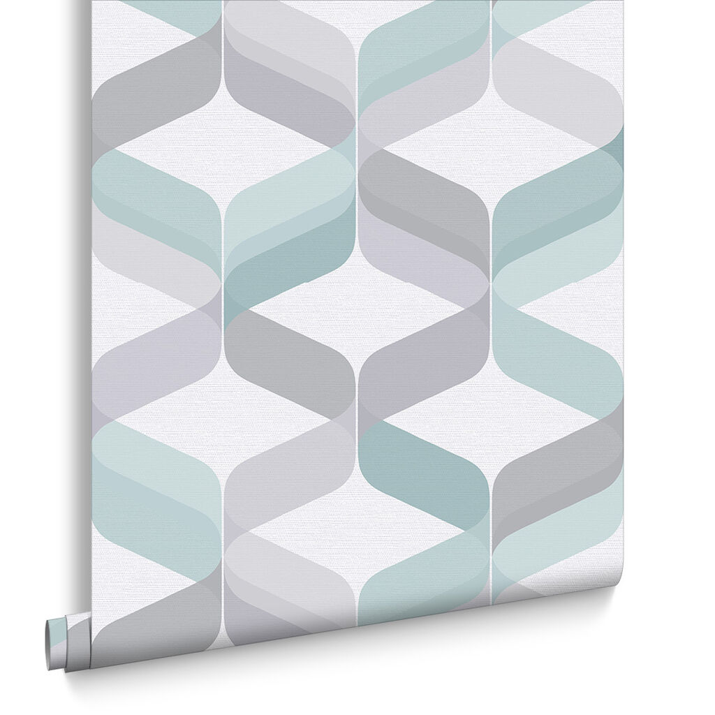 104816 - Retro Wallpaper - Aqua - Graham & Brown
