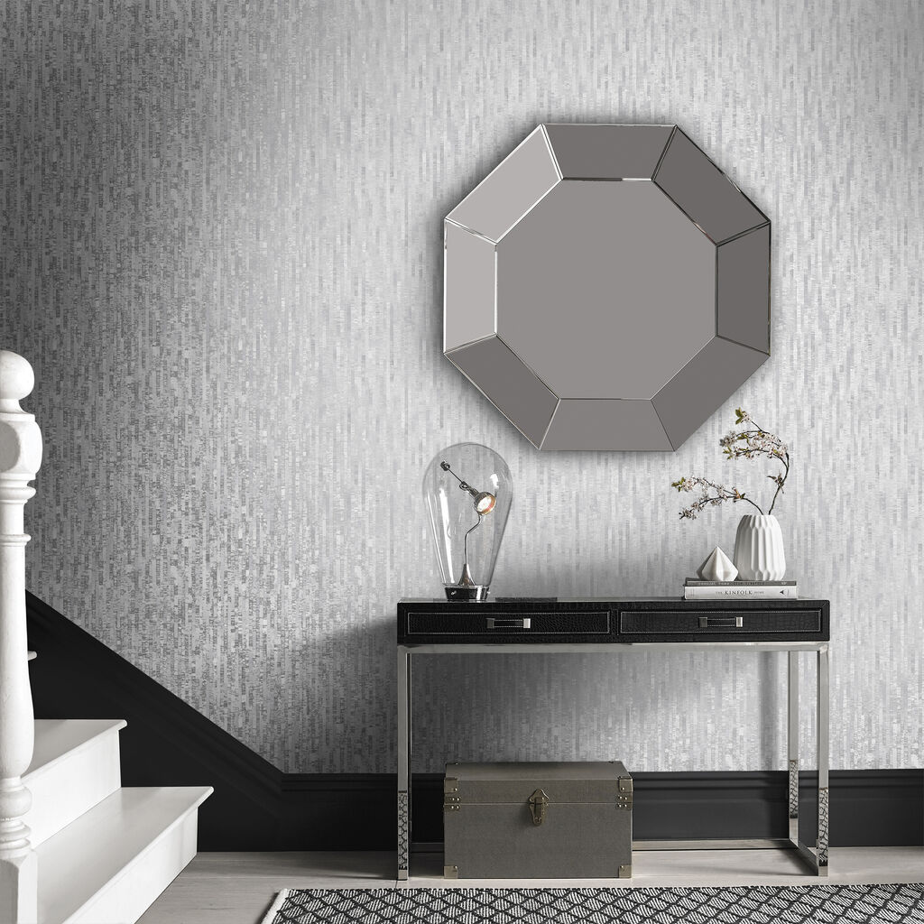 105105 - Betula Wallpaper - Silver - Graham & Brown