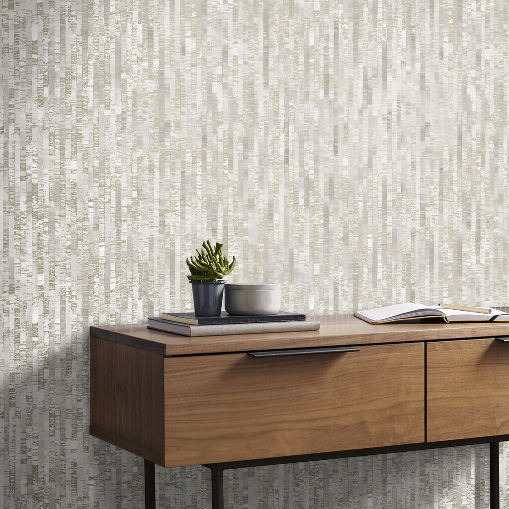 105106 - Betula Wallpaper - Soft Gold - Graham & Brown