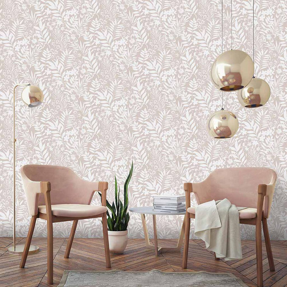 105139 - Palm Springs Wallpaper - Rose Gold - Boutique Luxury
