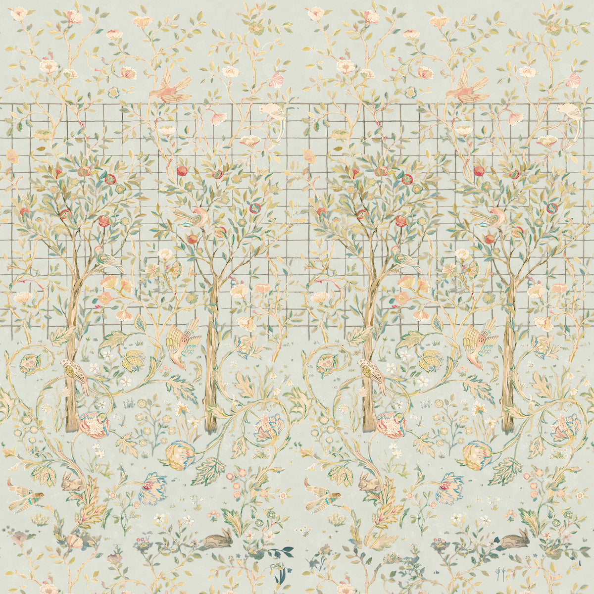 1053 - Melsetter Wide Width Wallpaper - Panel - Grey - Morris Collections