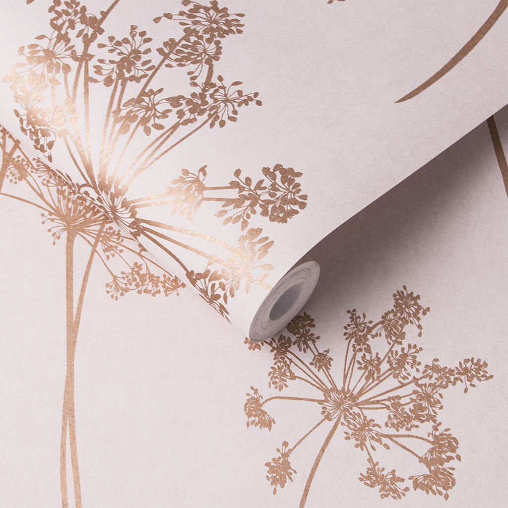 105580 - Anthriscus Wallpaper - Blush - Graham & Brown