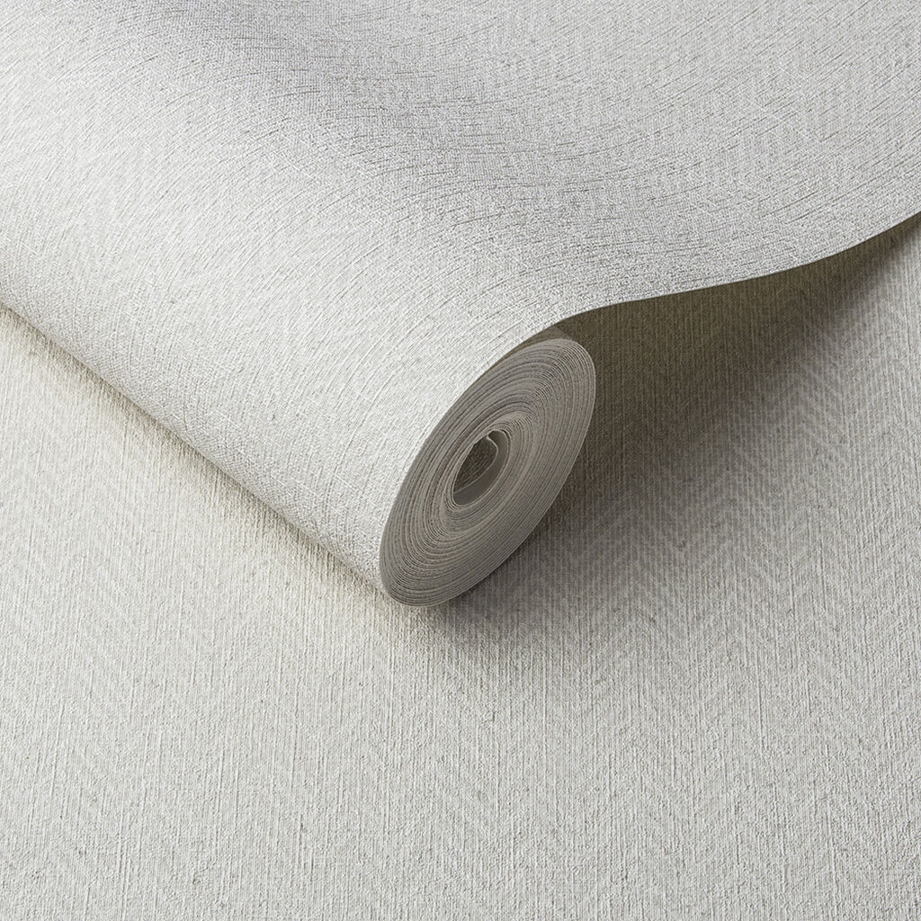 105853 - Herringbone Texture Wallpaper - Ecru - Graham & Brown