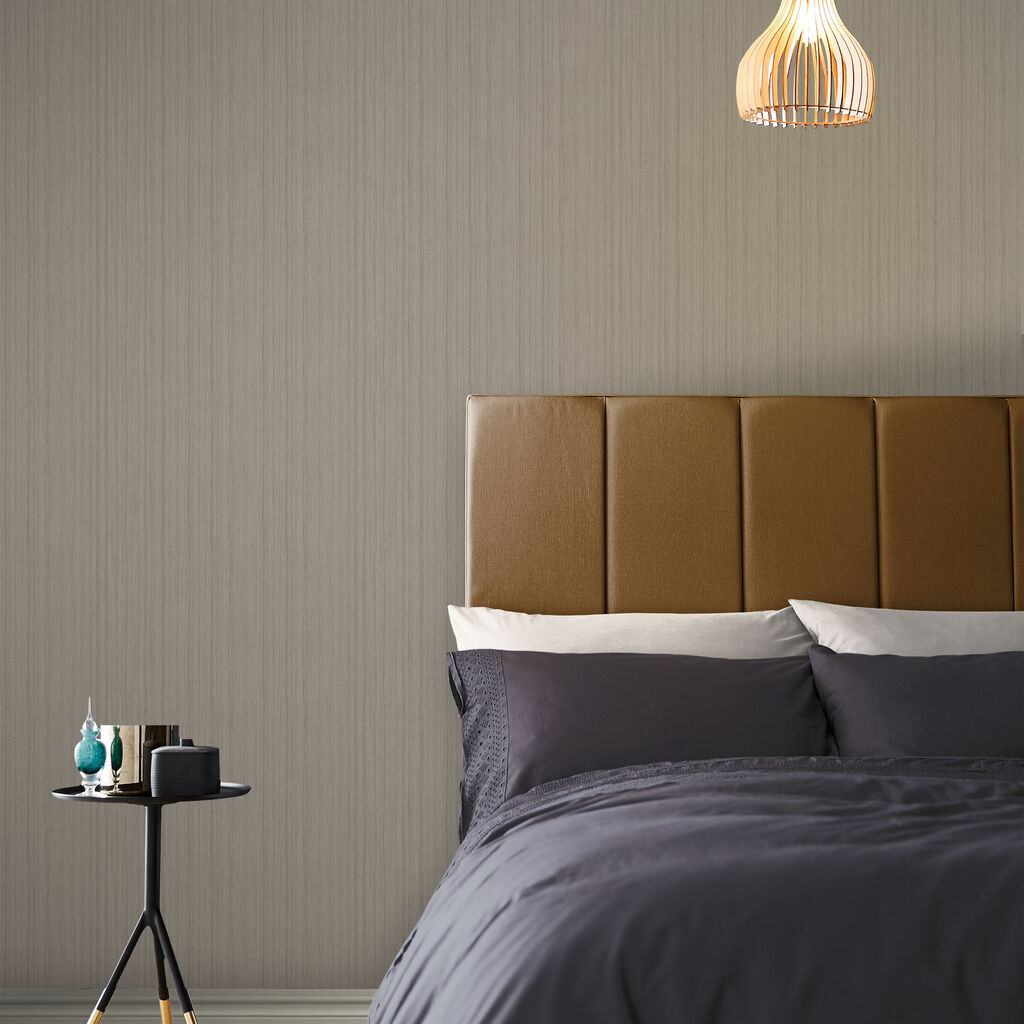 105866 - Silk Wallpaper - Oyster - Graham & Brown