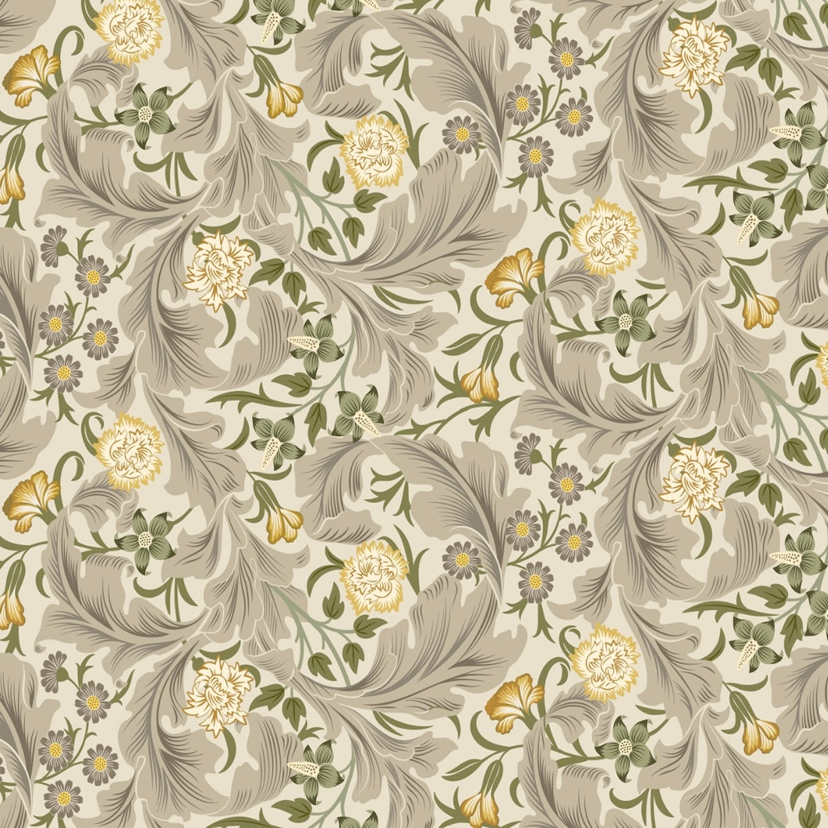 1058 - Leicester Wallpaper - Dove Grey - Morris Collections