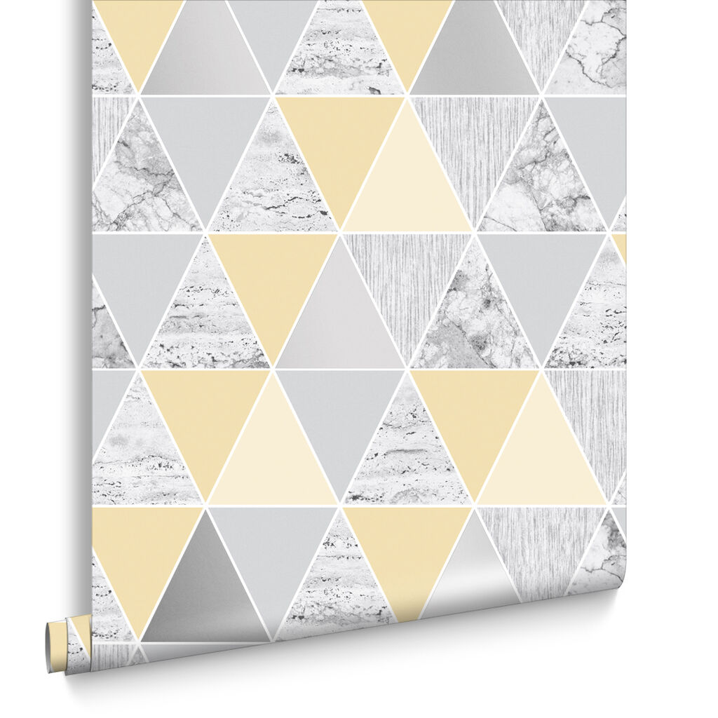 105907 - Reflections Wallpaper - Lemon - Graham & Brown