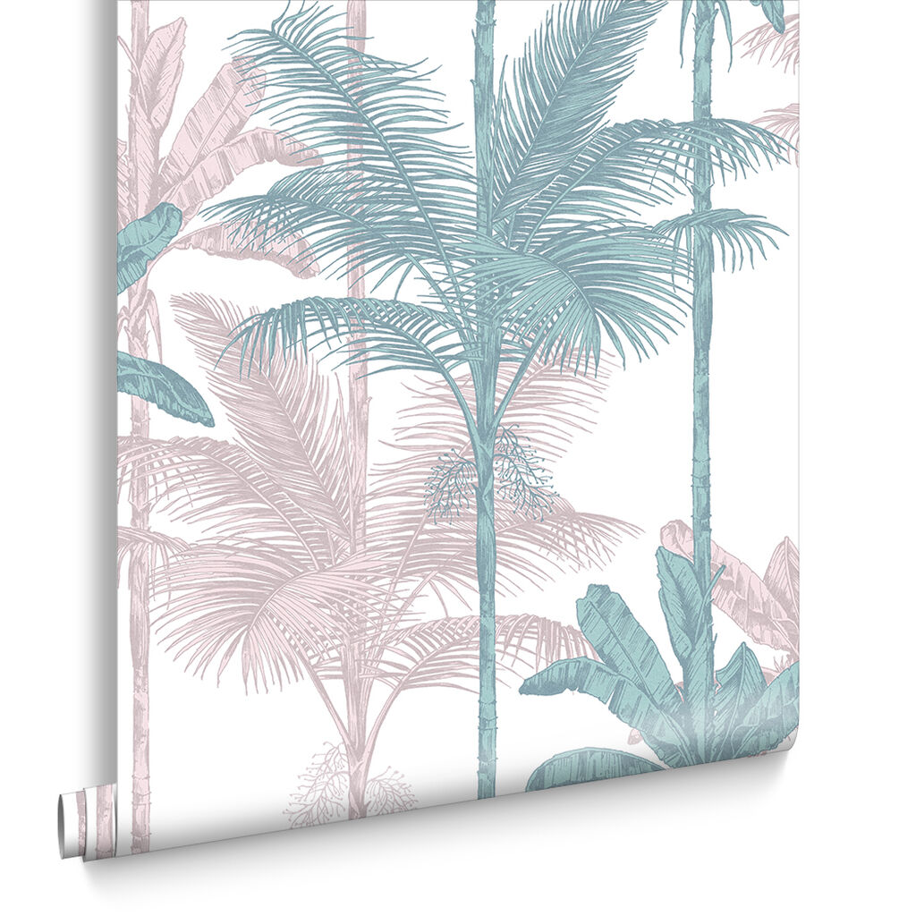 105915 - Jungle Wallpaper - Blush Green - Graham & Brown