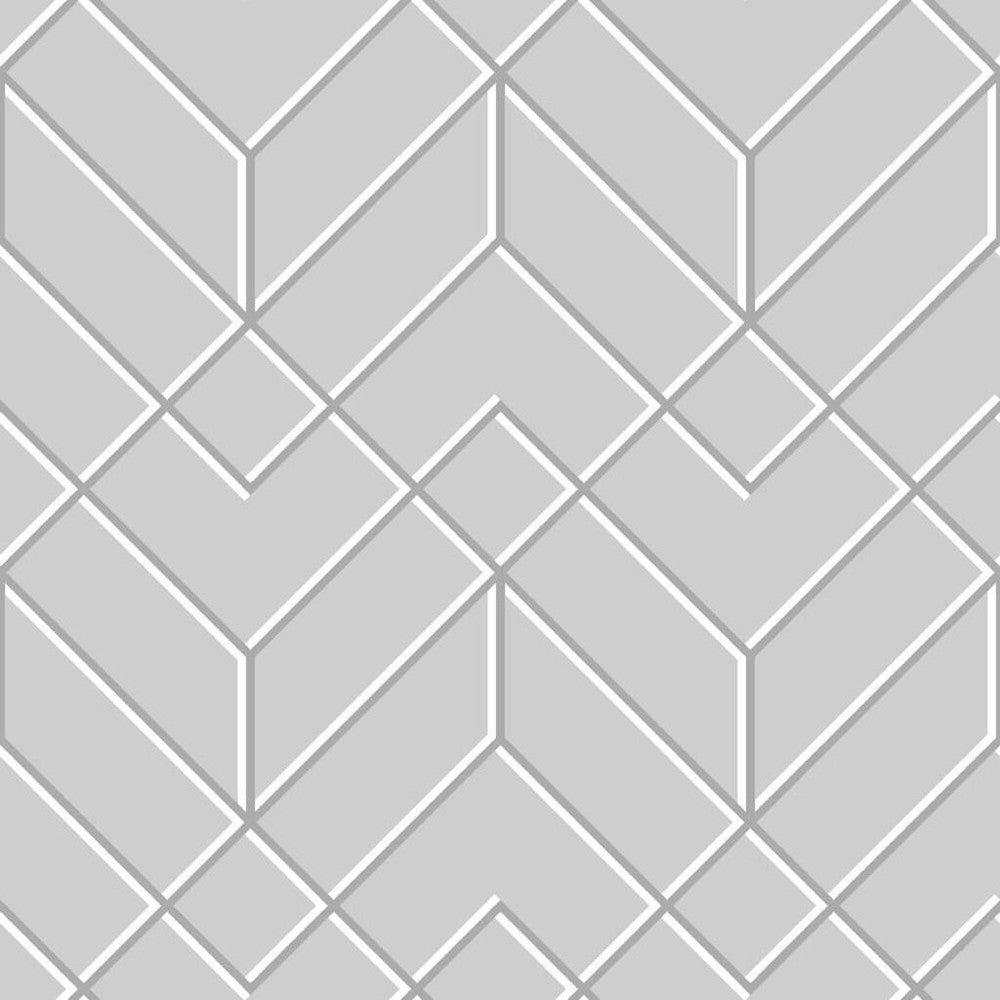 106155 - Losanges Filaires Wallpaper - Silver - Superfresco Easy