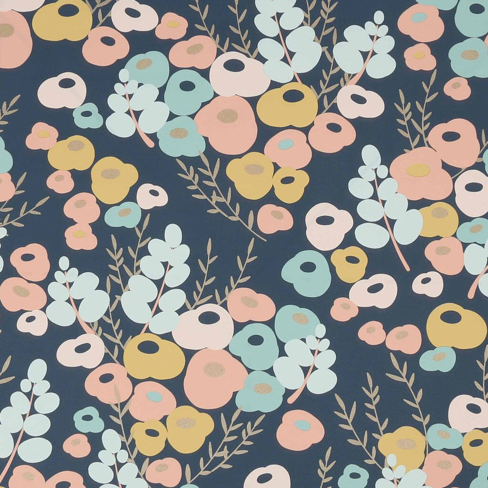 106177 - Lily Wallpaper - Navy - Superfresco Easy