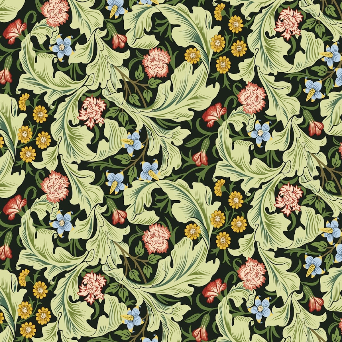 1061 - Leicester Wallpaper - Moss - Morris Collections
