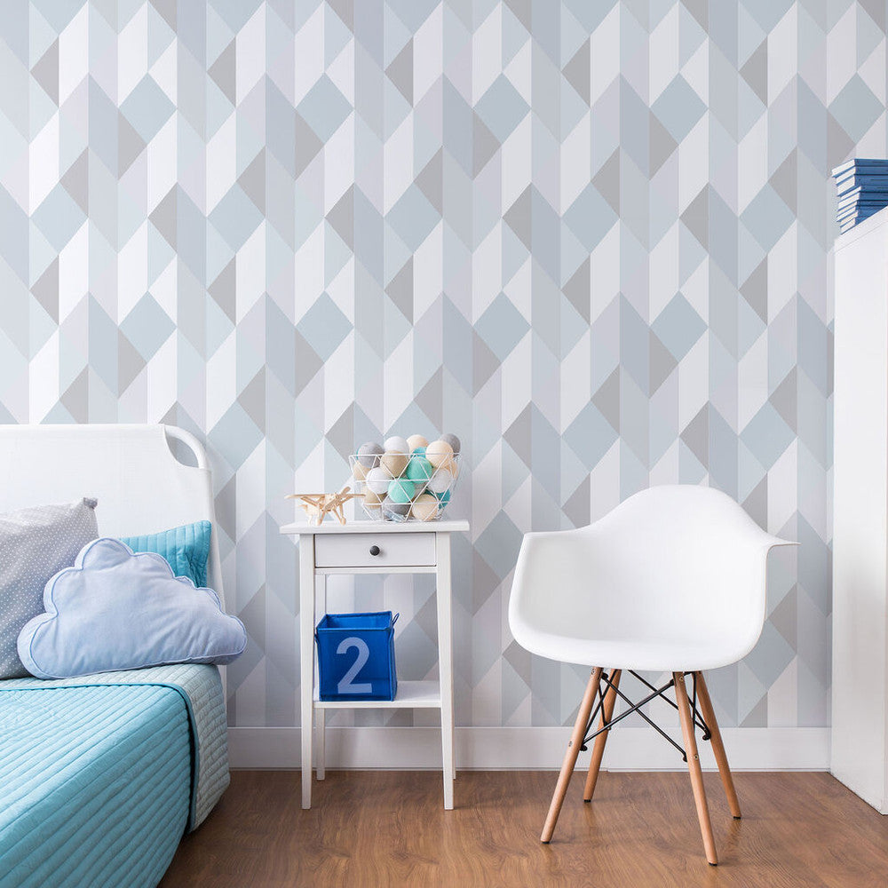 106312 - Vector Wallpaper - Blue - Boutique Luxury