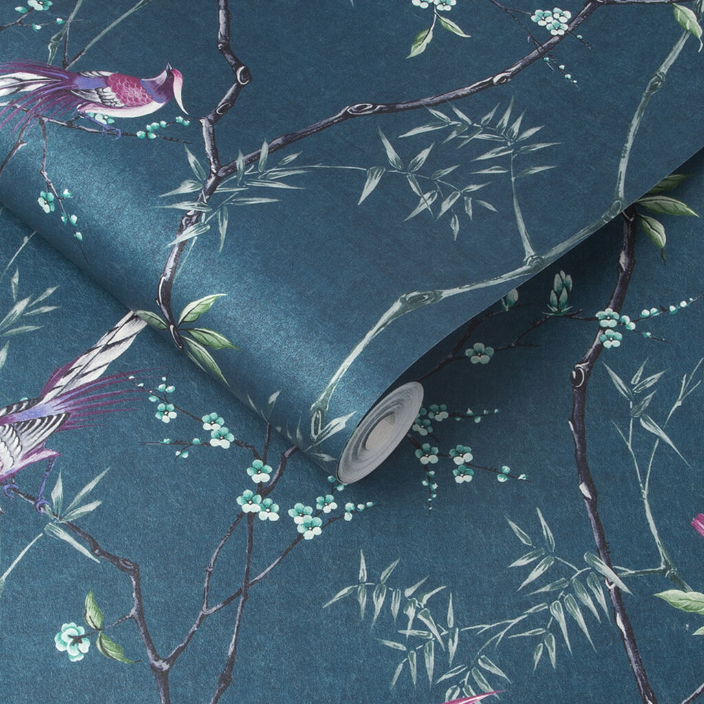 106390 - Tori Wallpaper - Teal - Graham & Brown