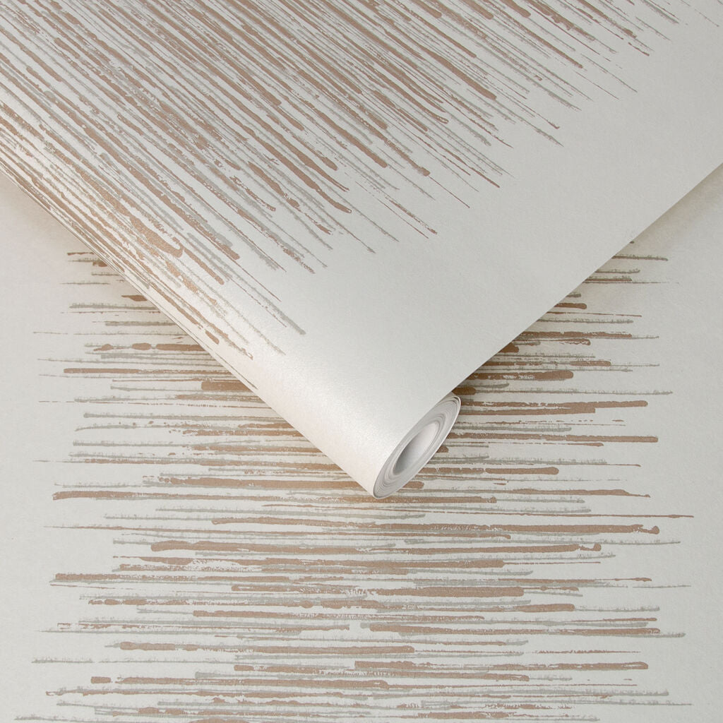106392 - Tornado Stripe Wallpaper - Pearl - Graham & Brown