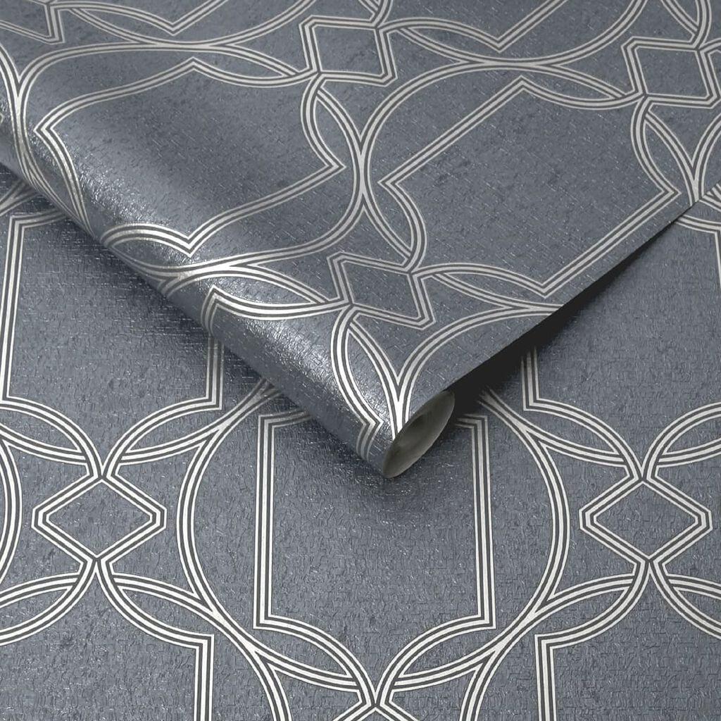 106680 - Deco Geo Wallpaper - Midnight - Boutique Luxury