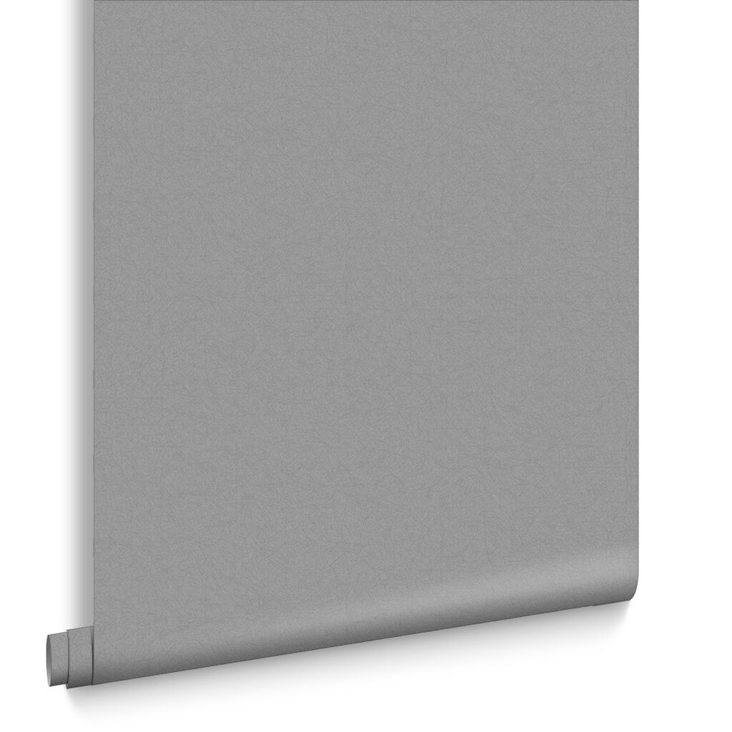 106841 - Lagom Plain Wallpaper - Grey - Graham & Brown