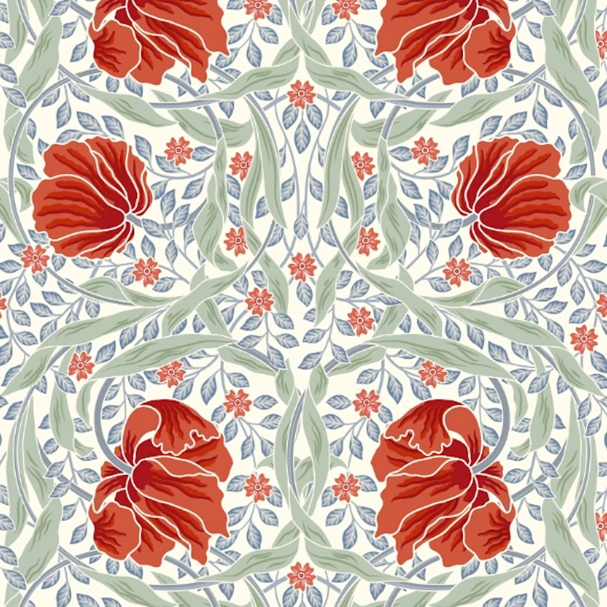1070 - Pimpernel Wallpaper - Strawberry - Morris Collections
