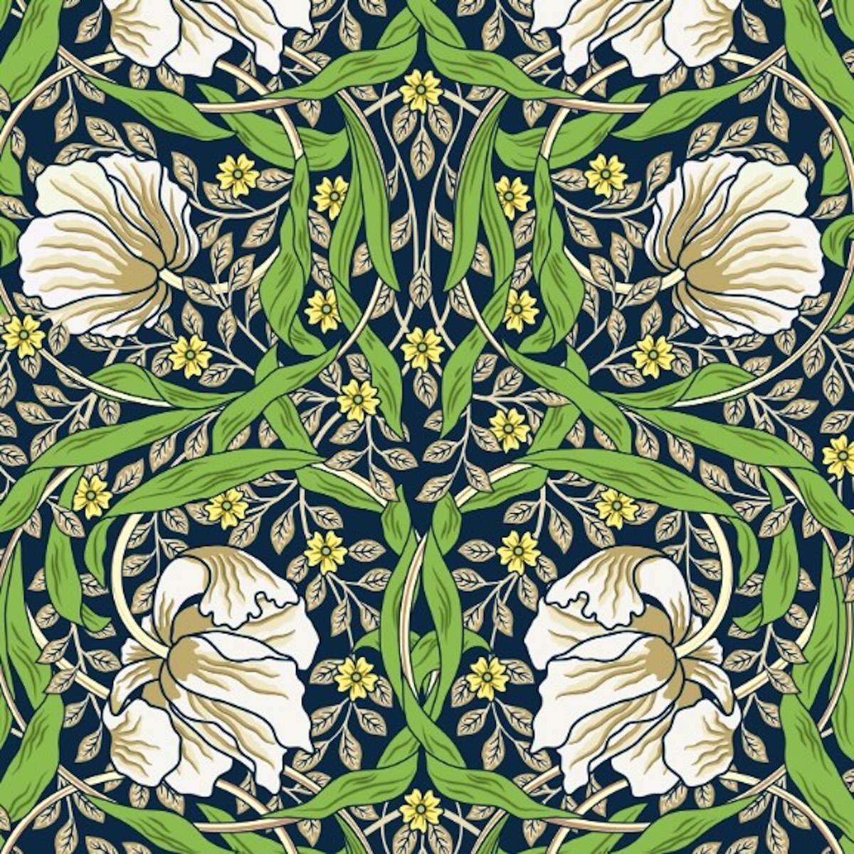 1071 - Pimpernel Wallpaper - Kiwi - Morris Collections