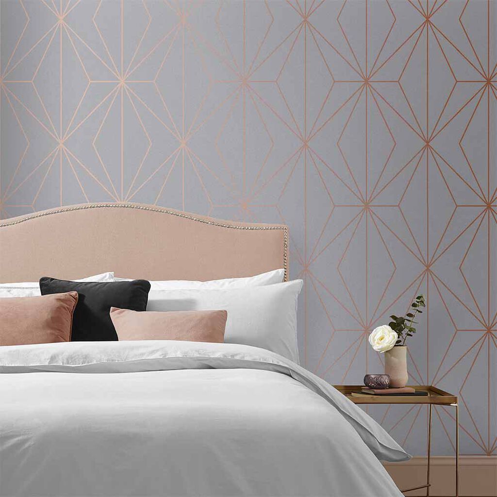 107586 - Harmony Wallpaper - Grey - Graham & Brown
