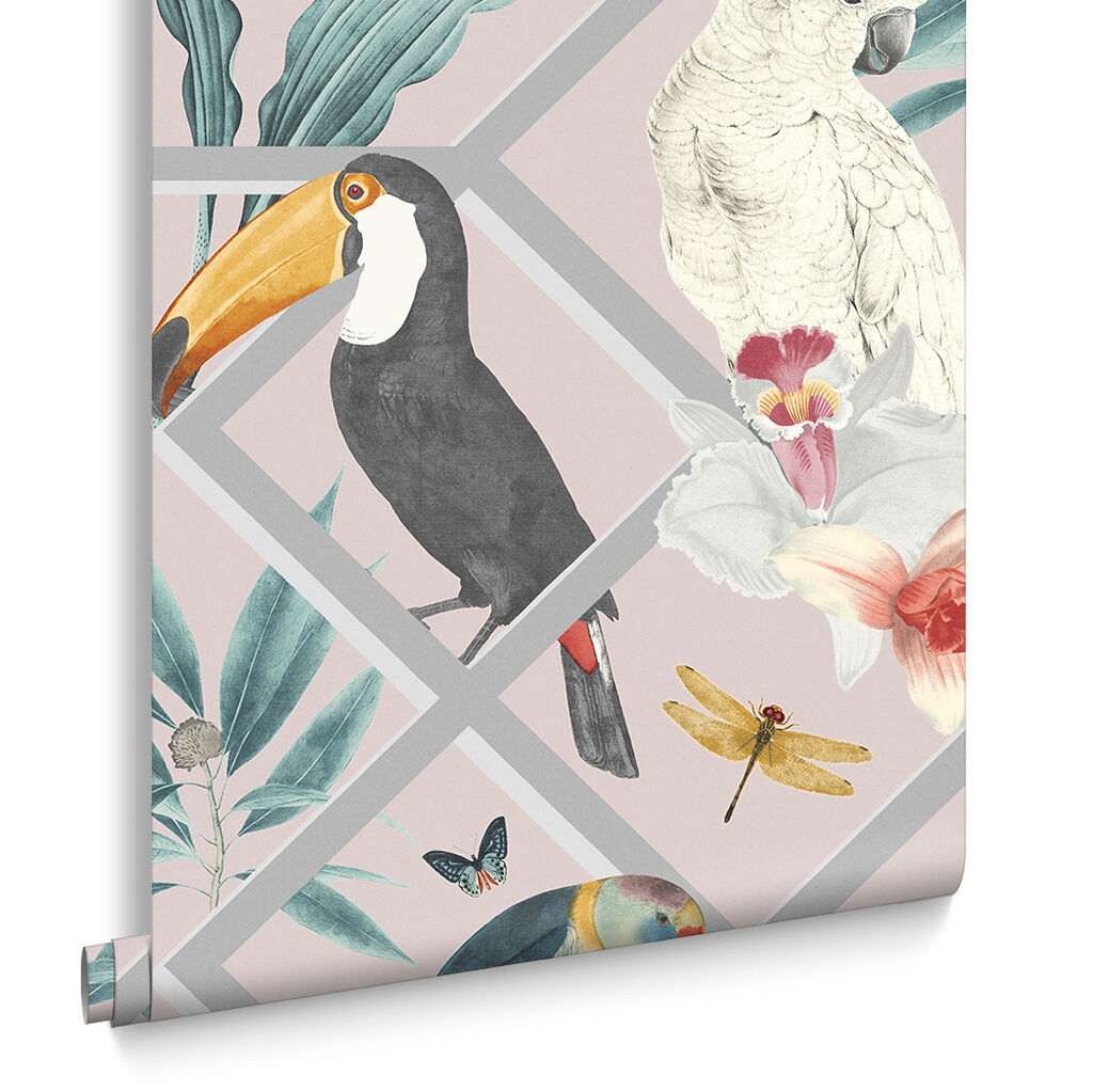 107604 - Perch Wallpaper - Blush - Graham & Brown