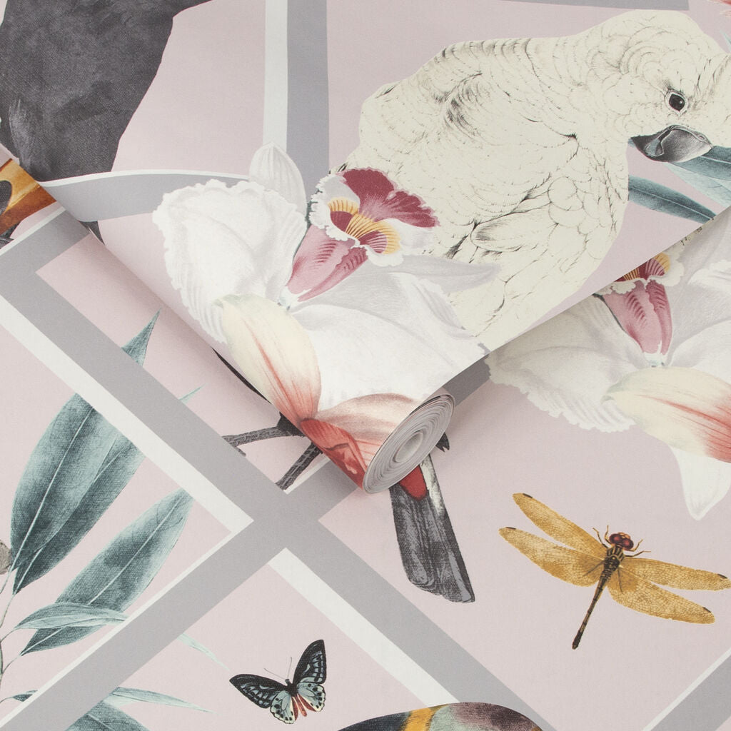 107604 - Perch Wallpaper - Blush - Graham & Brown