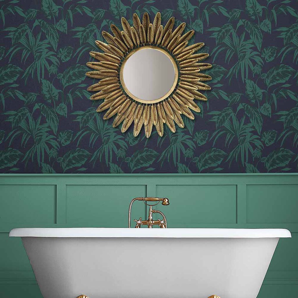 107607 - Palma Wallpaper - Midnight - Graham & Brown