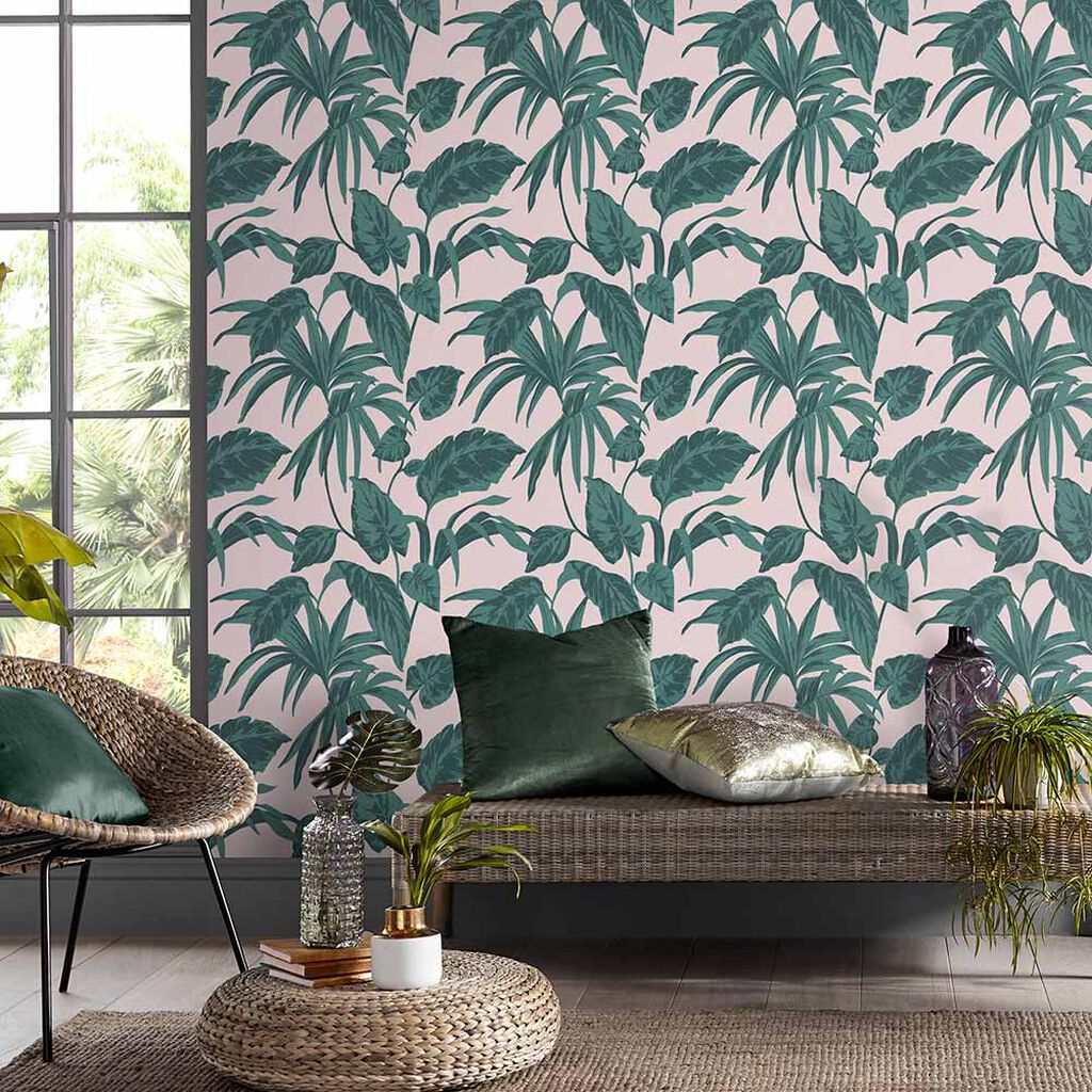 107608 - Palma Wallpaper - Blush - Graham & Brown