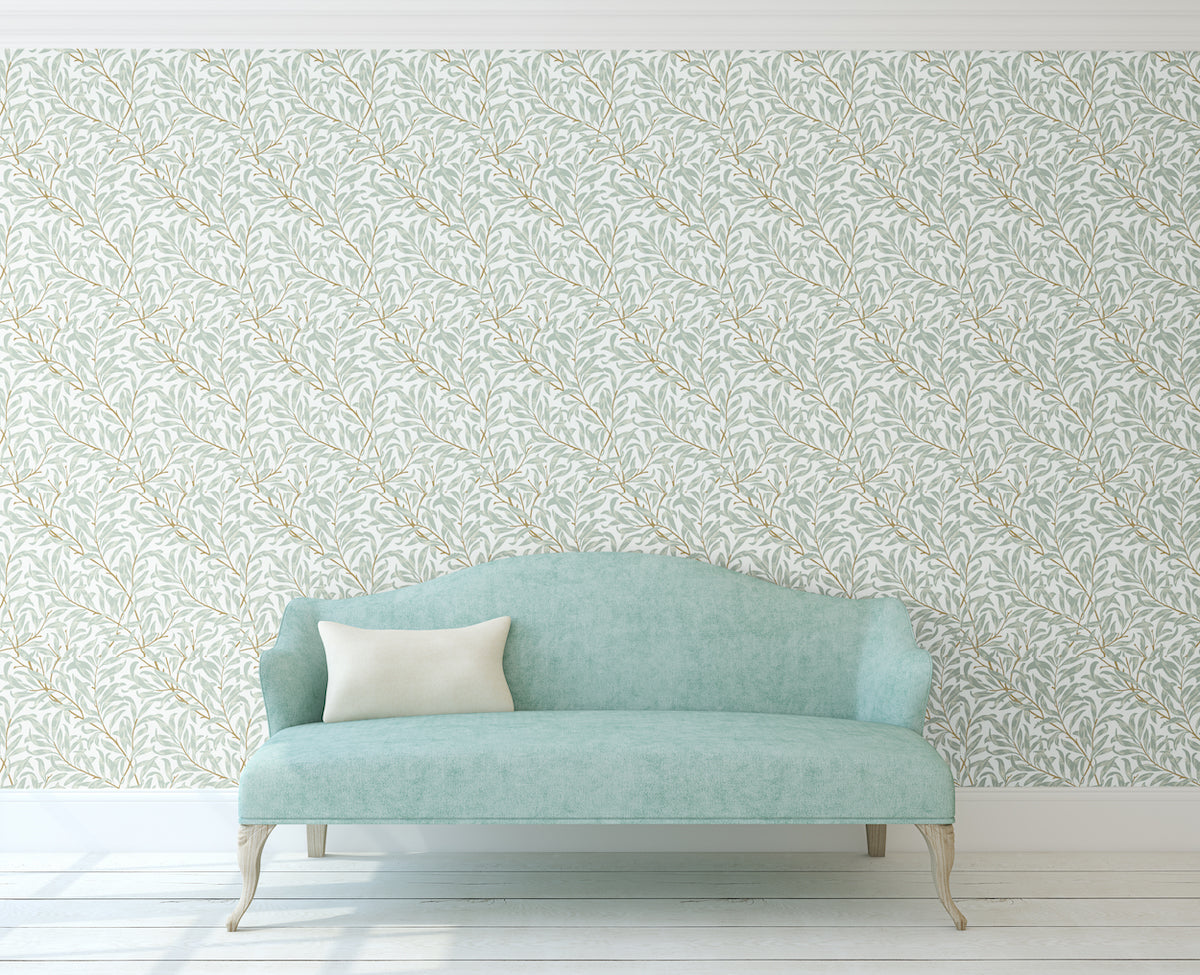 1076 - Willow Boughs Wallpaper - Sky - Morris Collections