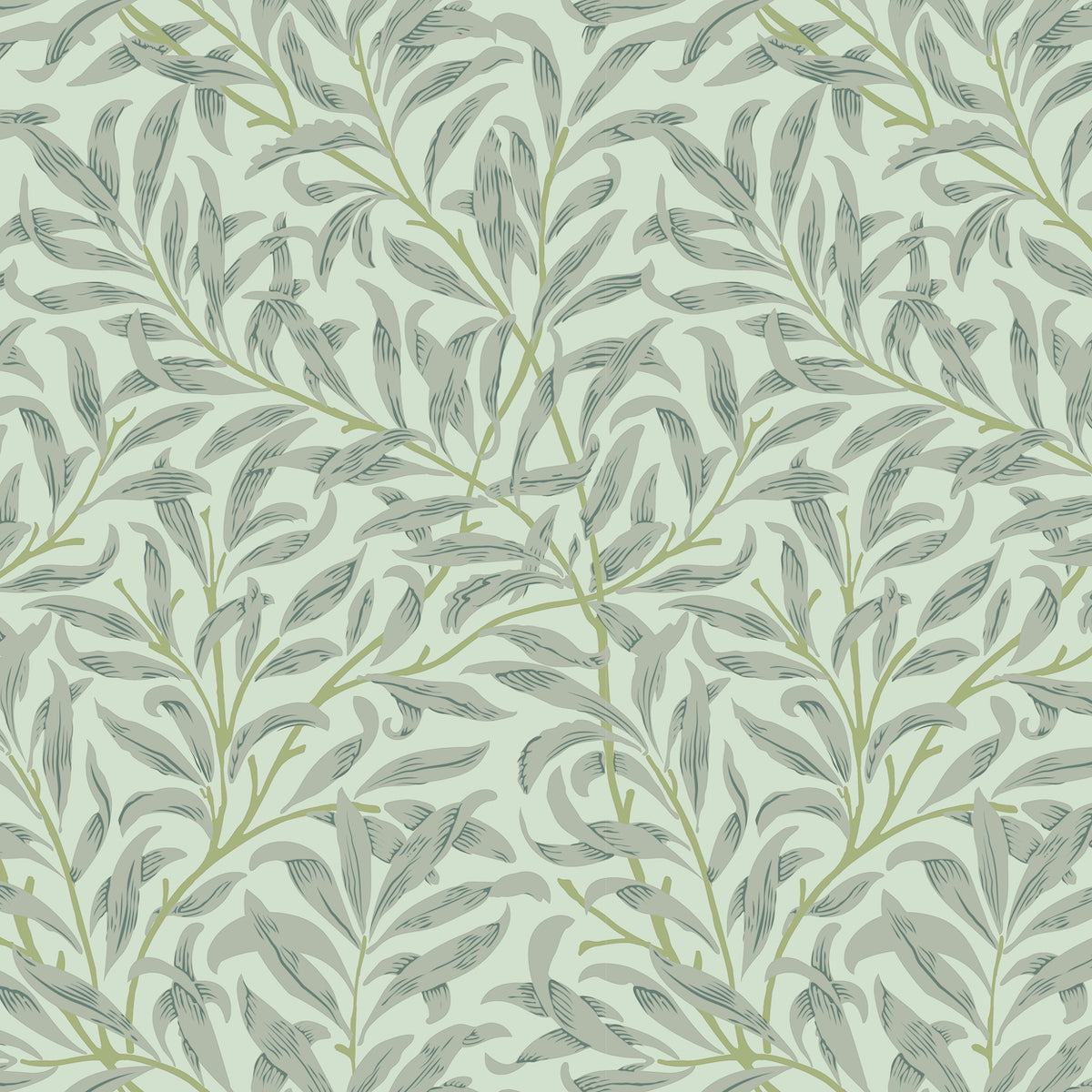1079 - Willow Boughs Wallpaper - Pale Green - Morris Collections