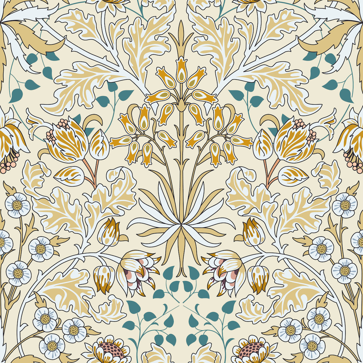 1080 - Woodland Wallpaper - Cream - Morris Collections