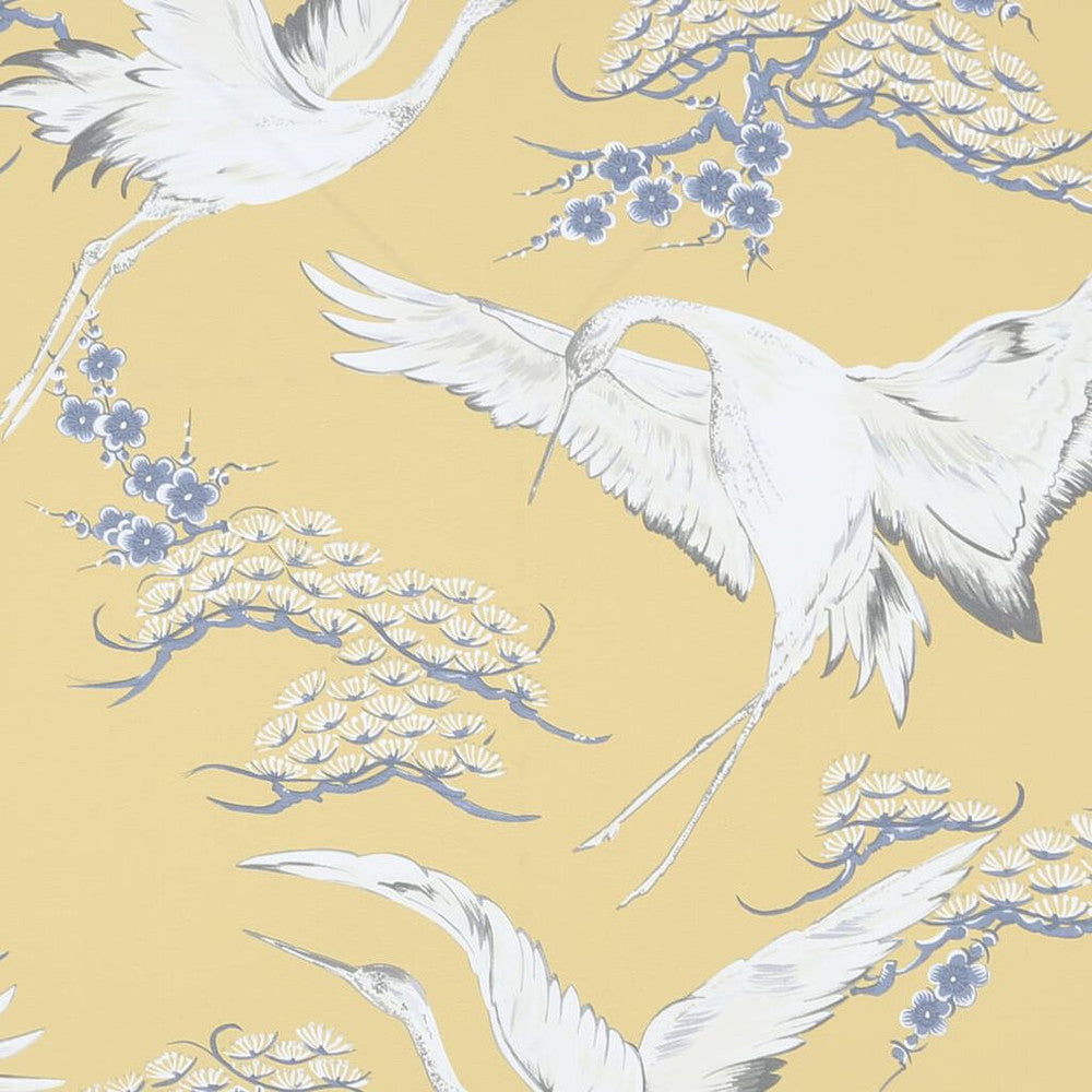 108121 - Cranes Wallpaper - Ochre - Superfresco Easy