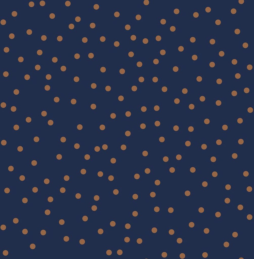 108561 - Confetti Wallpaper - Navy & Copper - Superfresco Easy