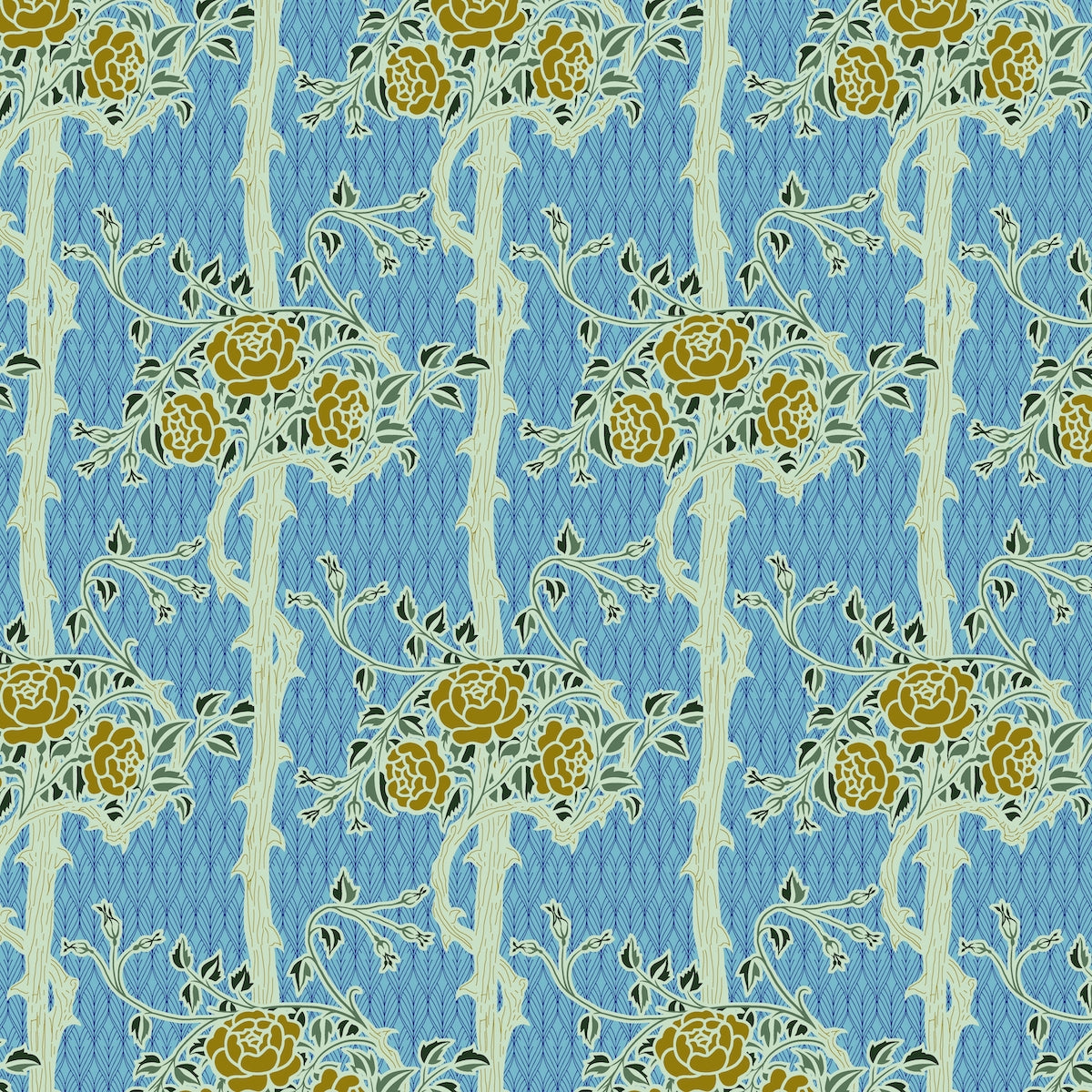 1085 - Forest Rose Wallpaper - Amazon - Morris Collections