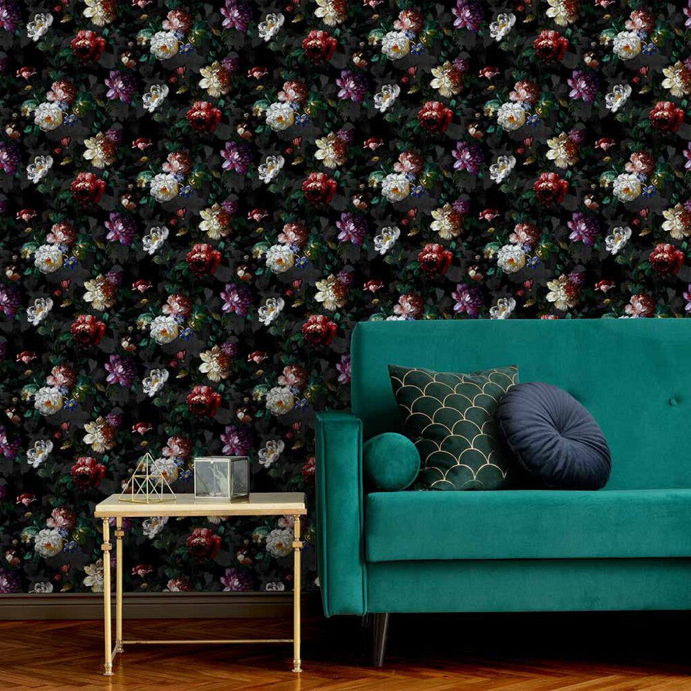 108613 - Isabelle Wallpaper - Black - Superfresco Easy