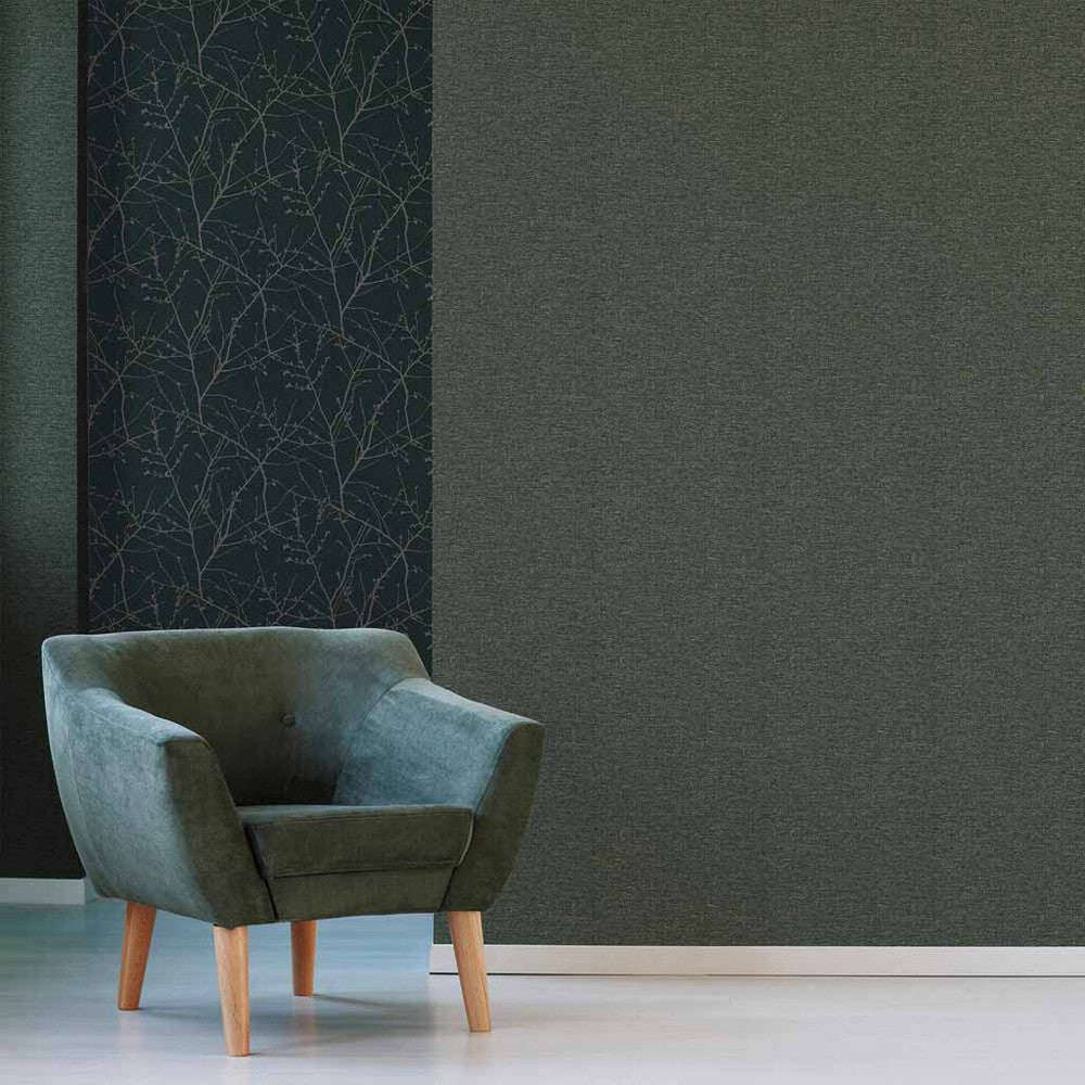 108616 - Heritage Texture Wallpaper - Green - Superfresco Easy