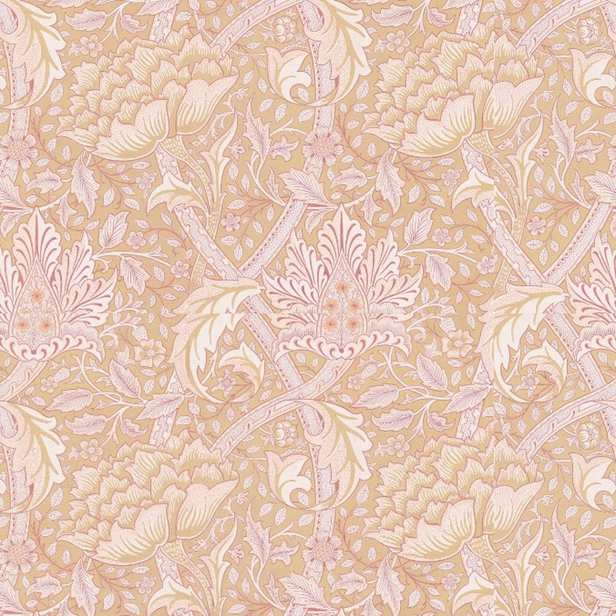 1103-3 - Windrush Wallpaper - Peach - Morris Collections