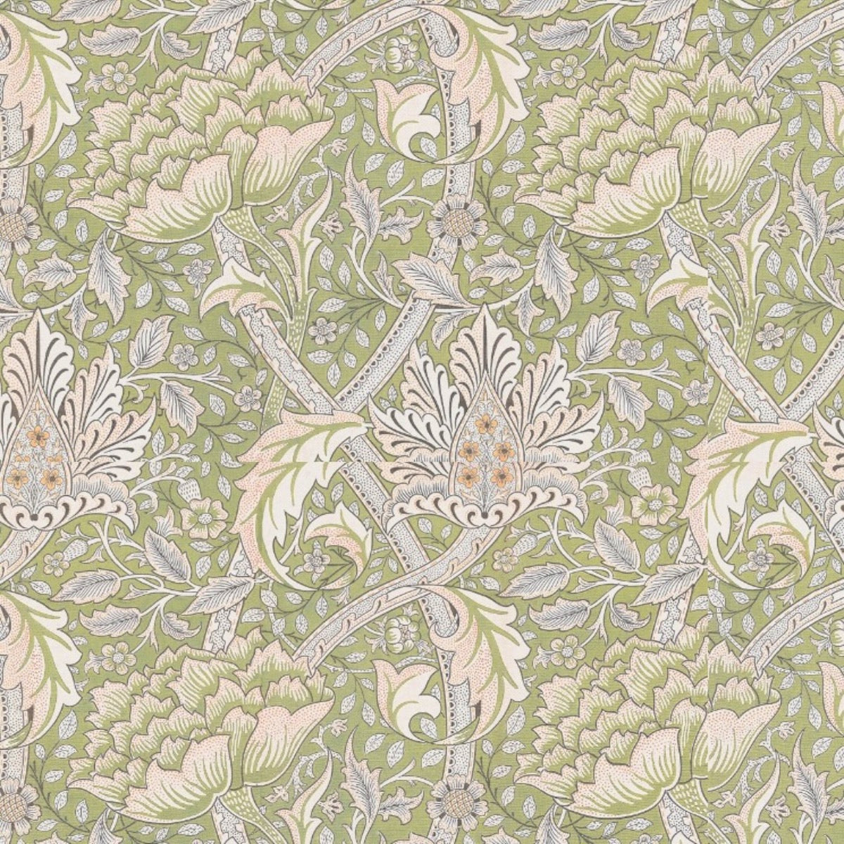 1105-4 - Windrush Wallpaper - Mint-Green - Morris Collections