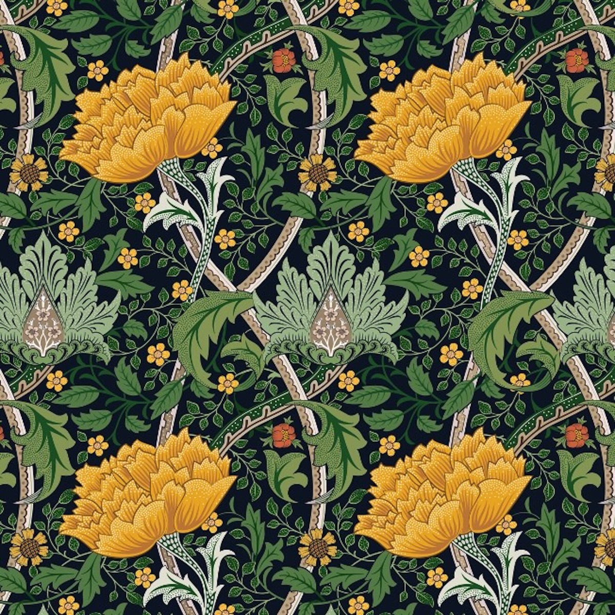 1105 - Windrush Wallpaper - Windrush Green - Morris Collections