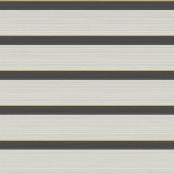 110/10045 - Jaspe Border Wallpaper - Linen, Black & Metallic Gold - Cole & Son