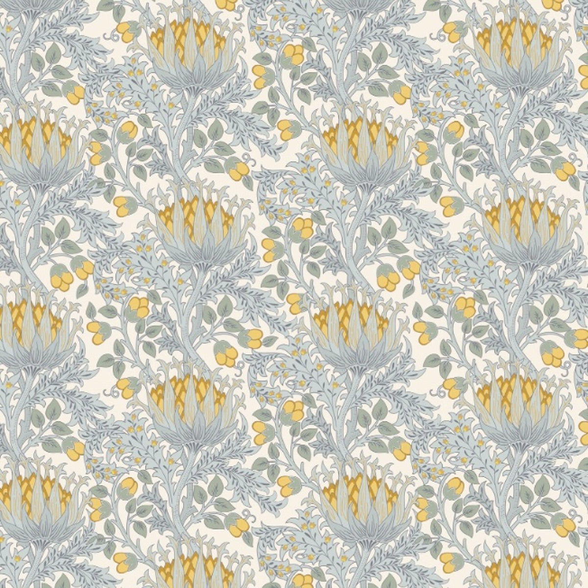 1111 - Artichoke Wallpaper - Gold Grey - Morris Collections