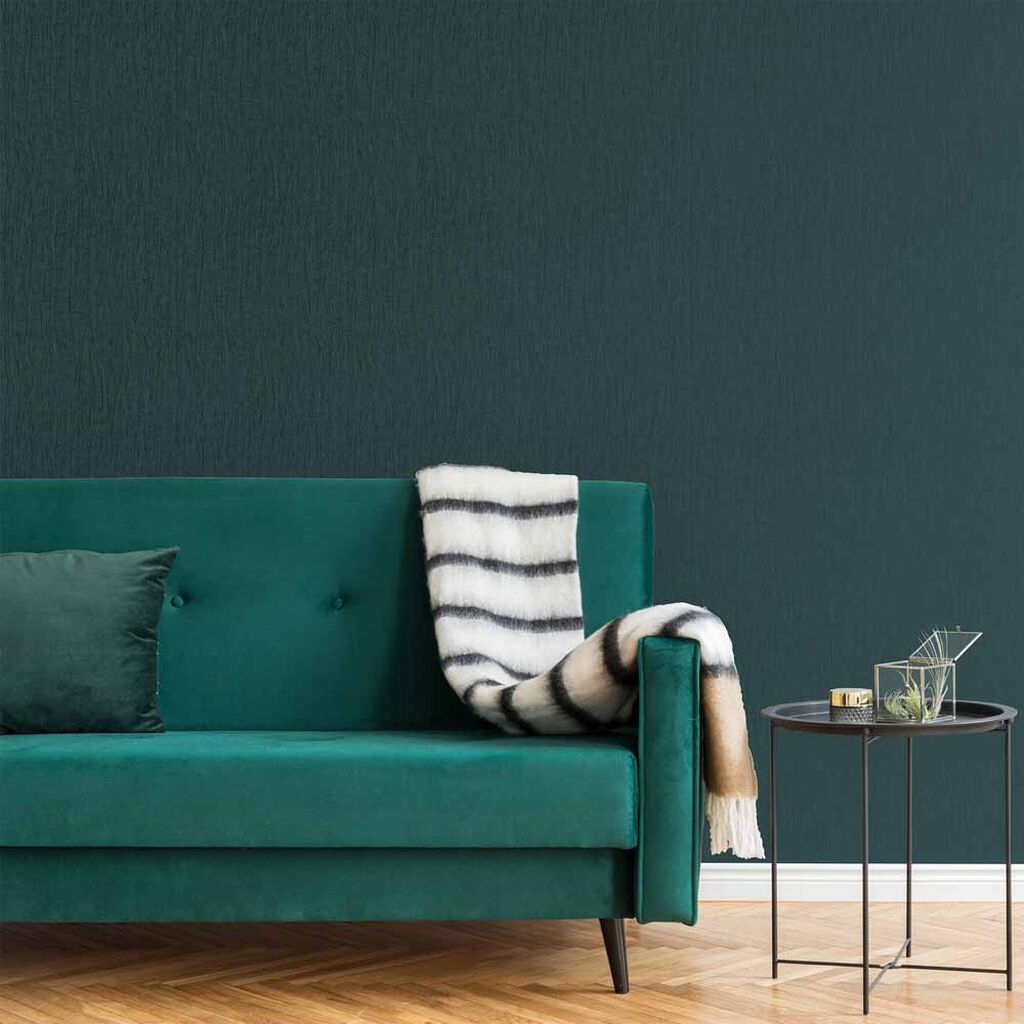111306 - Marquise Plain Wallpaper - Emerald - Boutique Luxury