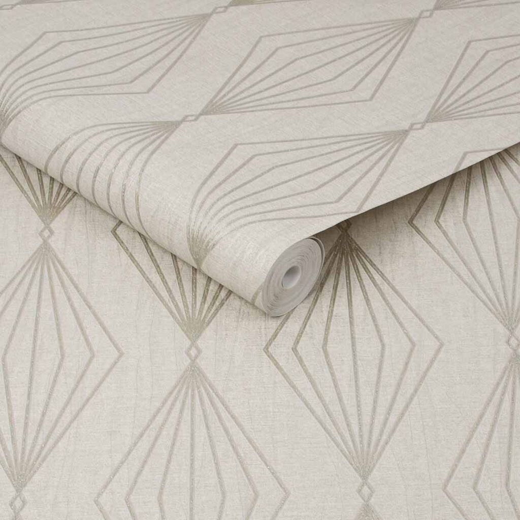 111309 - Marquise Geo Wallpaper - Pearl - Boutique Luxury