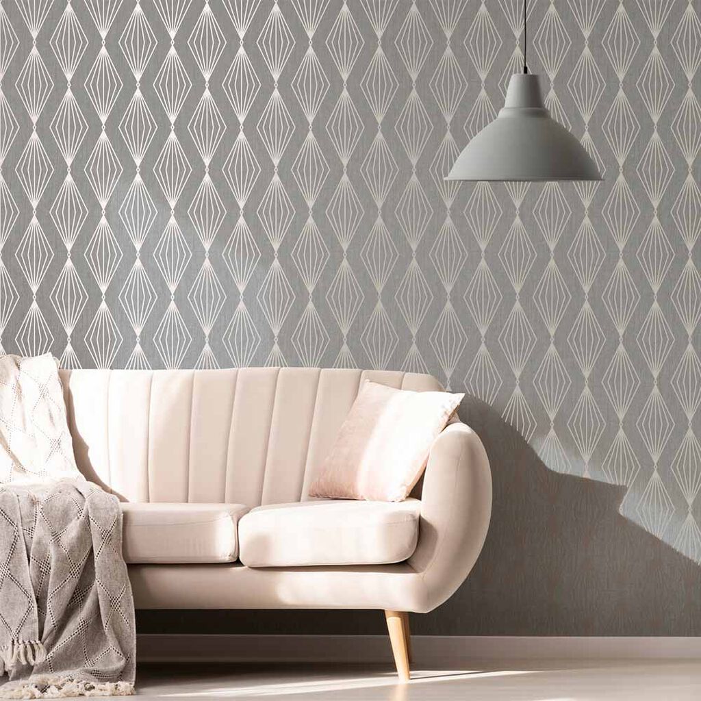 111310 - Marquise Geo Wallpaper - Quartz - Boutique Luxury