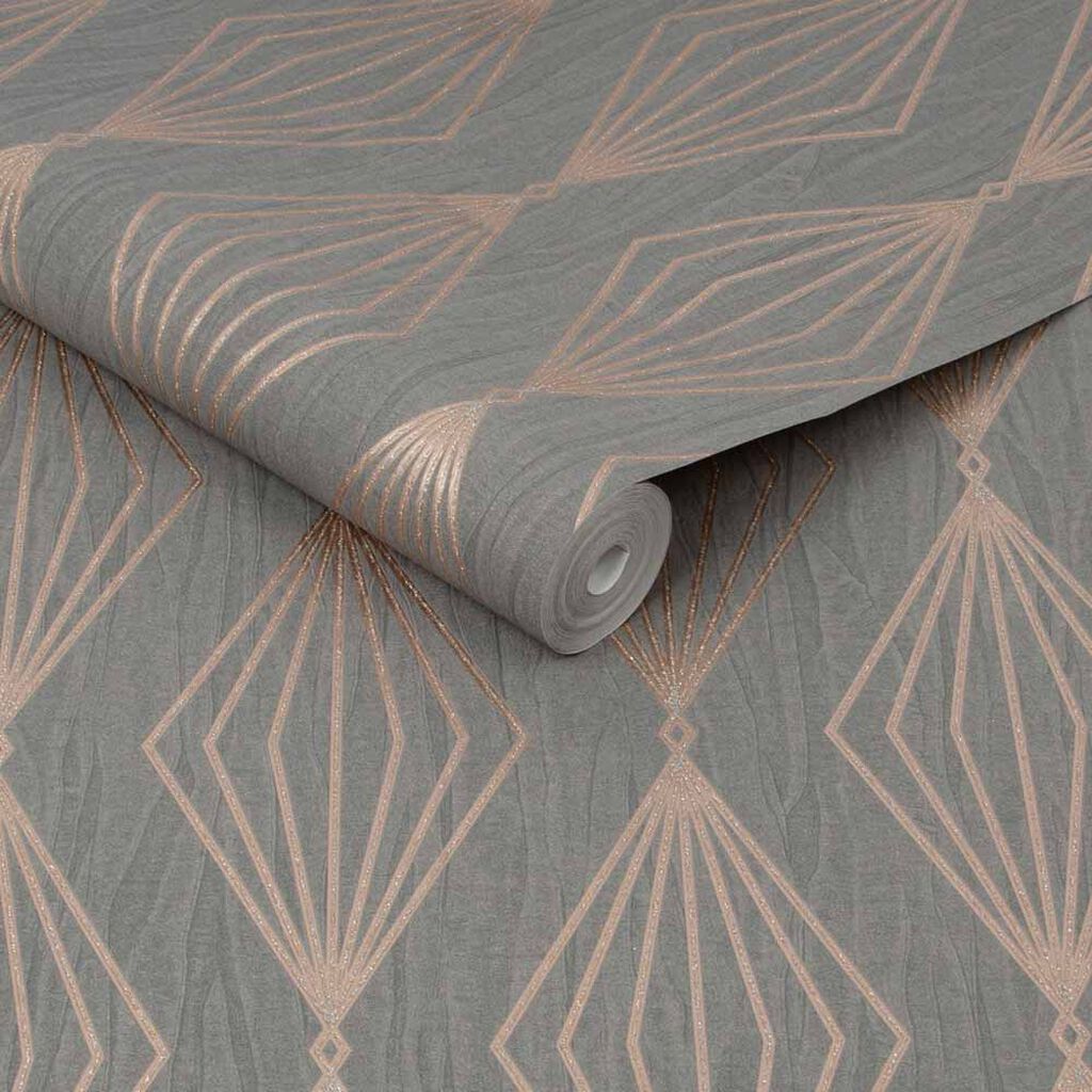 111311 - Marquise Geo Wallpaper - Smokey Quartz - Boutique Luxury