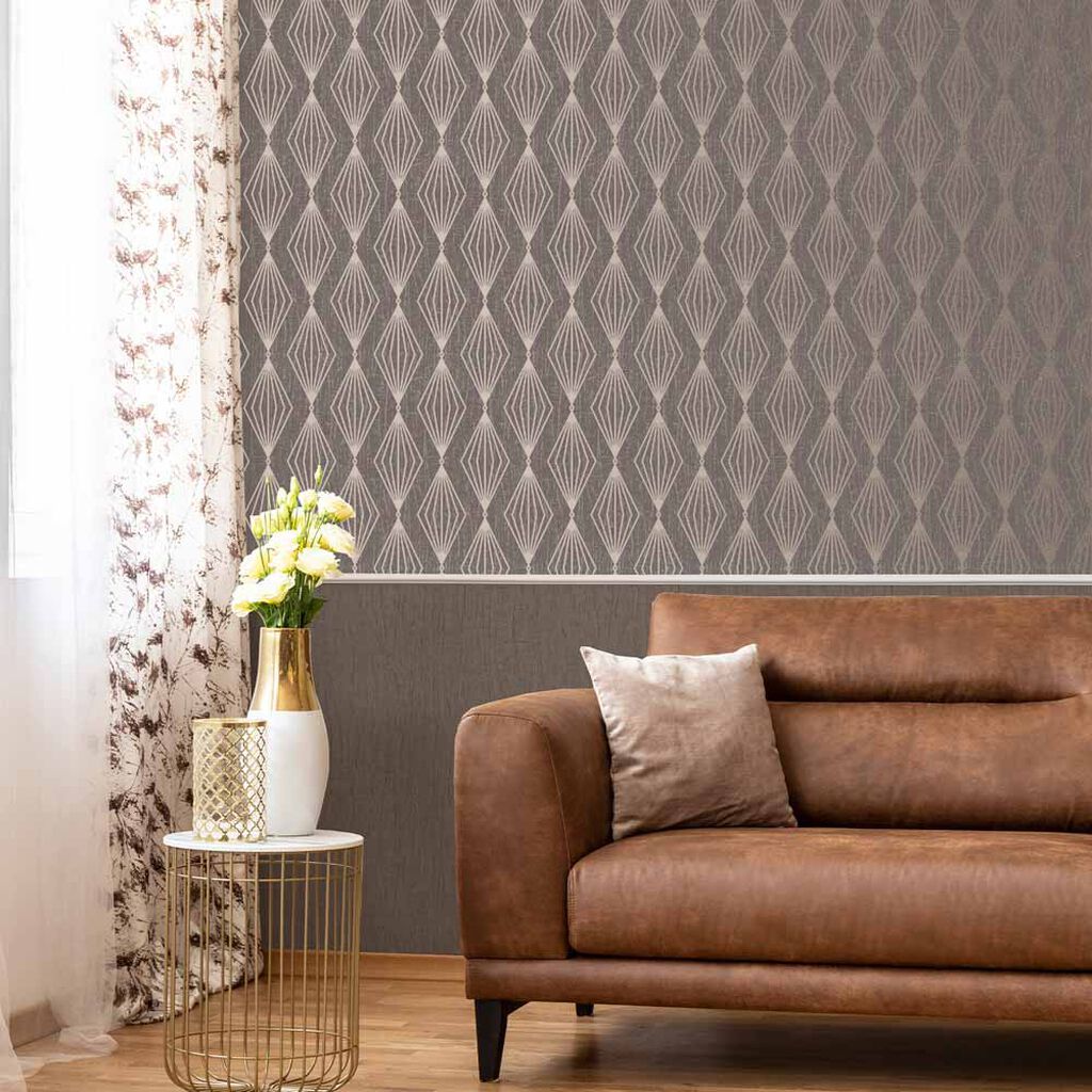 111311 - Marquise Geo Wallpaper - Smokey Quartz - Boutique Luxury