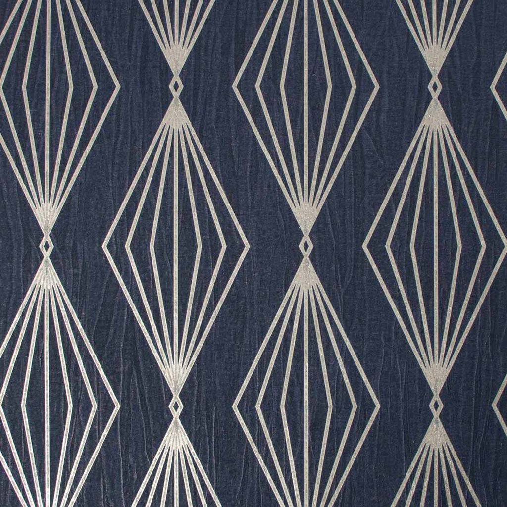 111312 - Marquise Geo Wallpaper - Sapphire - Boutique Luxury
