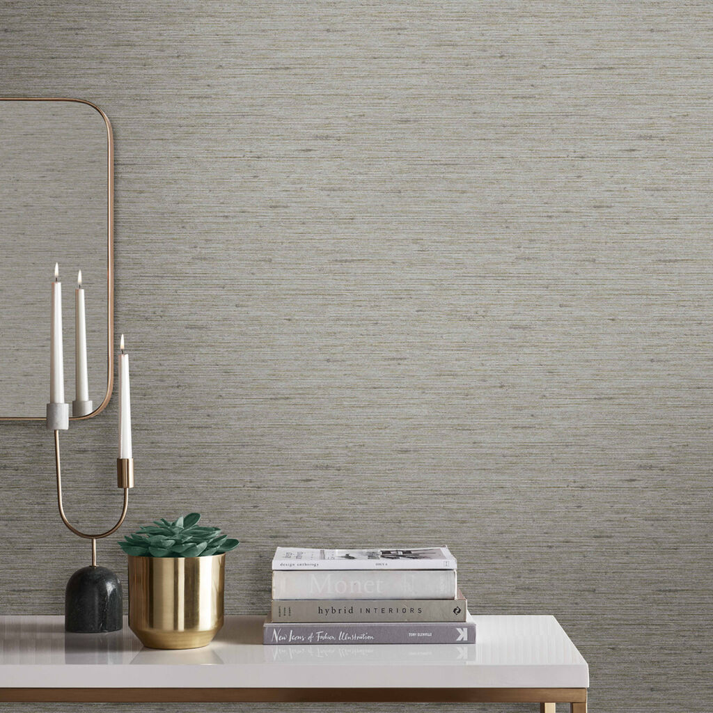 112023 - Silk Texture Wallpaper - Ecru - Graham & Brown