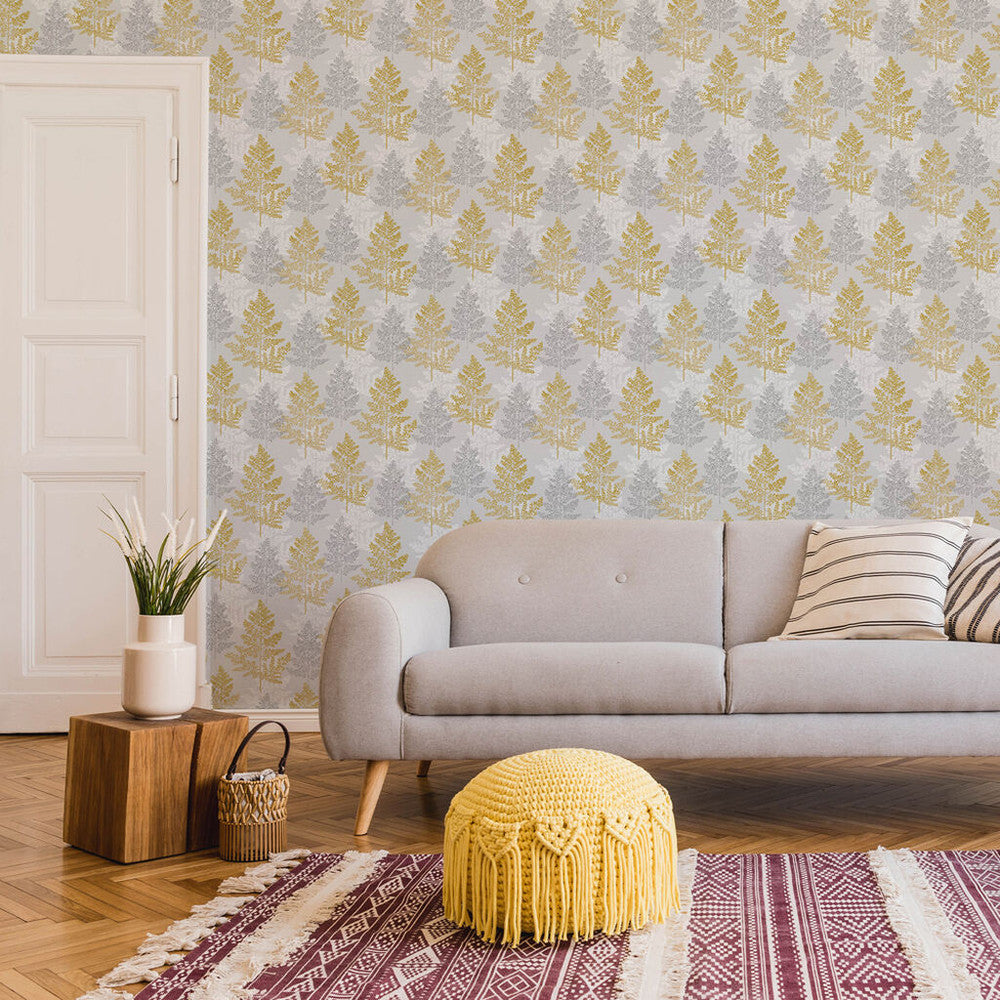 112161 - Autumn Wallpaper - Yellow - Superfresco Easy