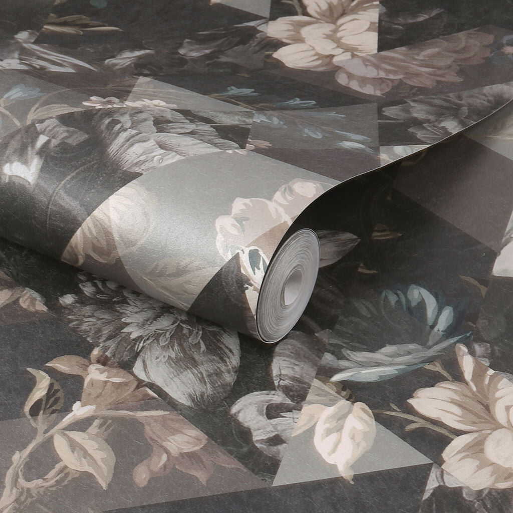 112278 - Timepiece Wallpaper - Moonstone - Graham & Brown