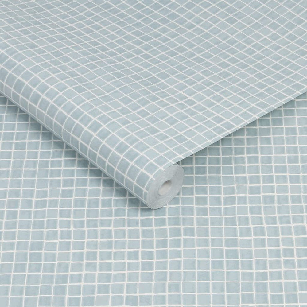 112653 - Spectrum Mosaic Wallpaper - Duck Egg - Contour